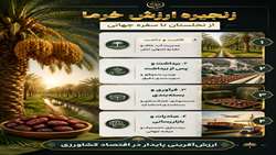اینفوگرافی/ زنجیره ارزش خرما از نخلستان تا سفره جهانی